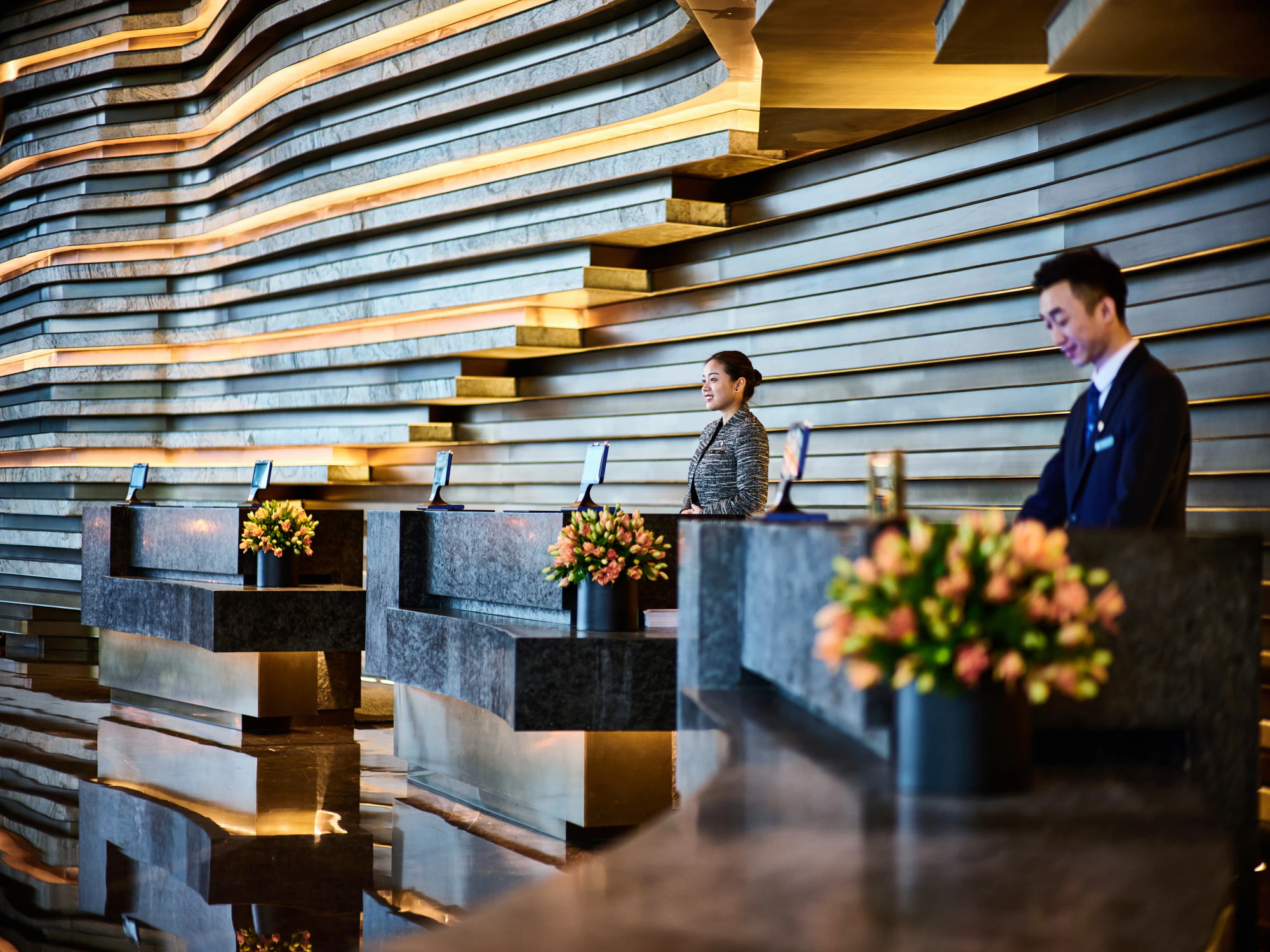 Lobby design of InterContinental Shanghai Wonderland