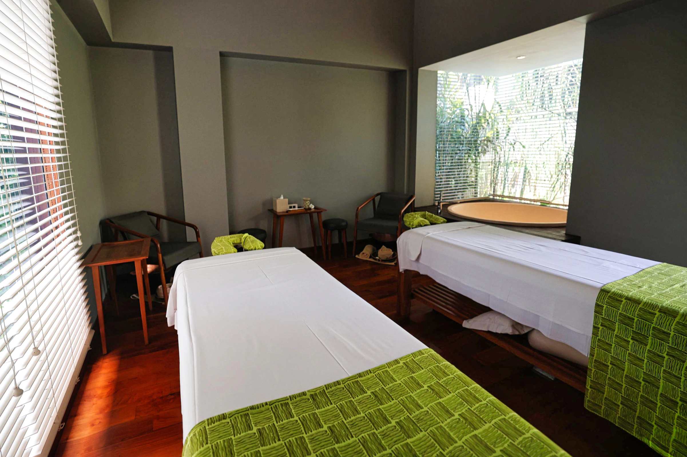 Well-appointed private spa suite