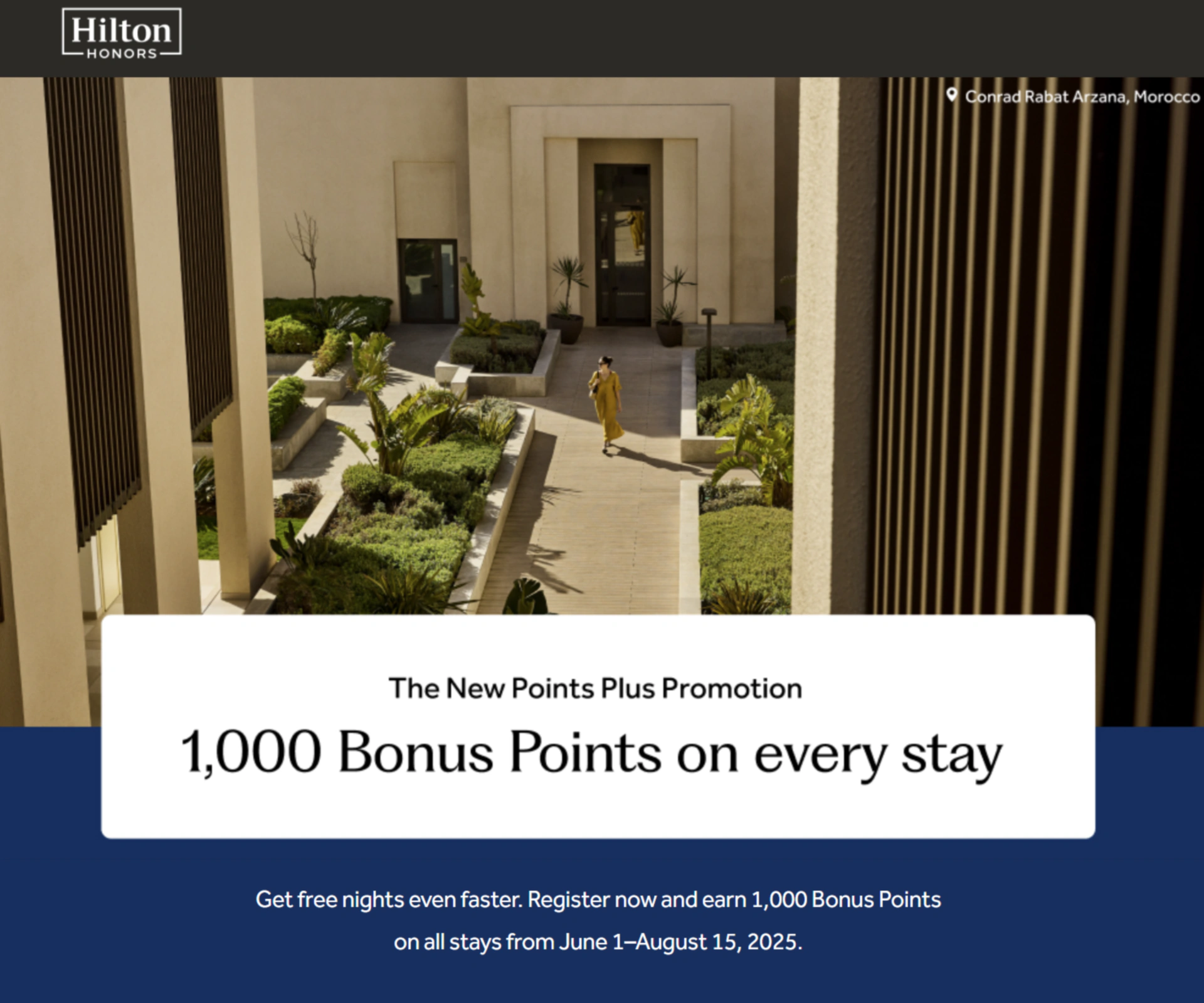 Key details summary for the promotion