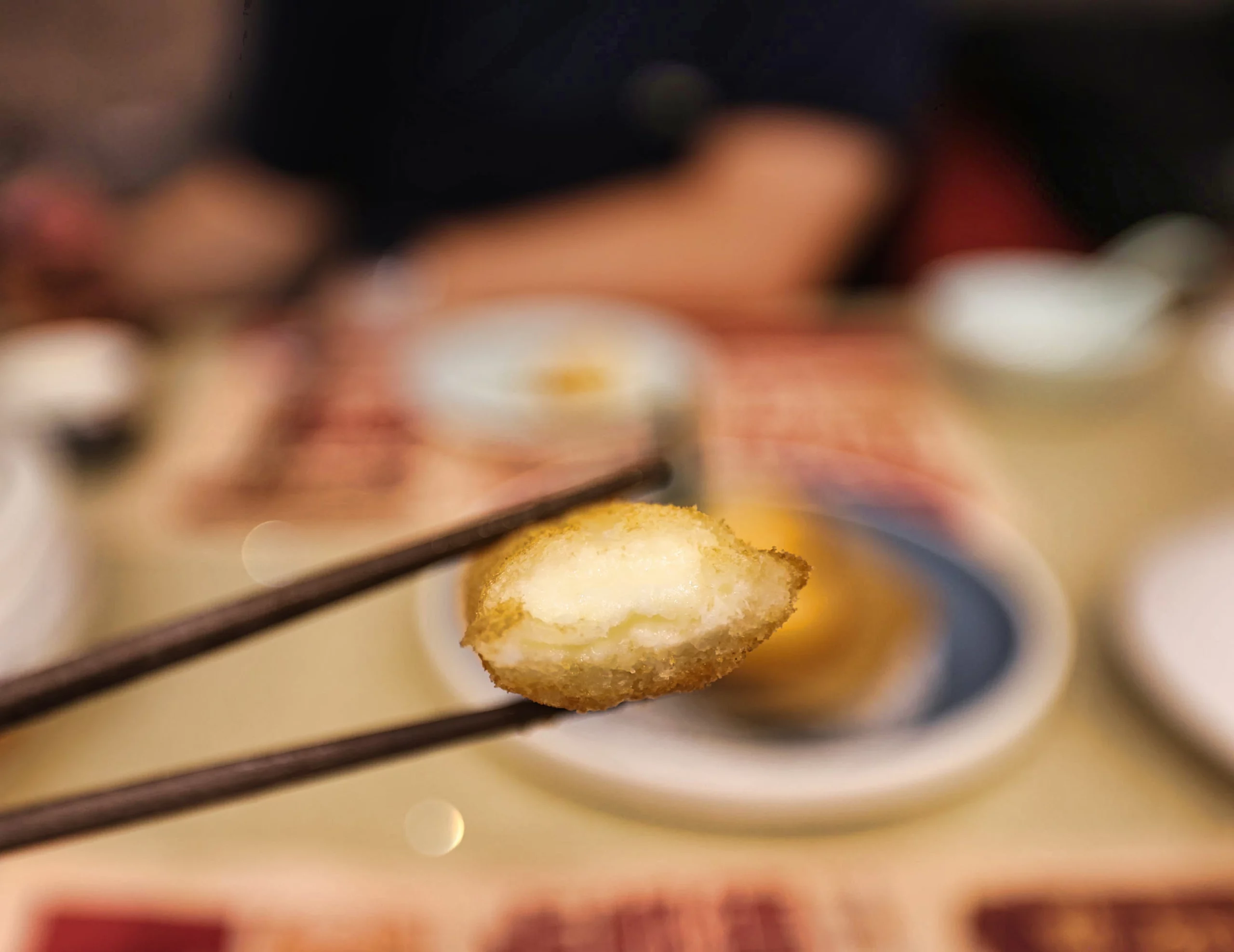 nique textured dessert with creamy filling