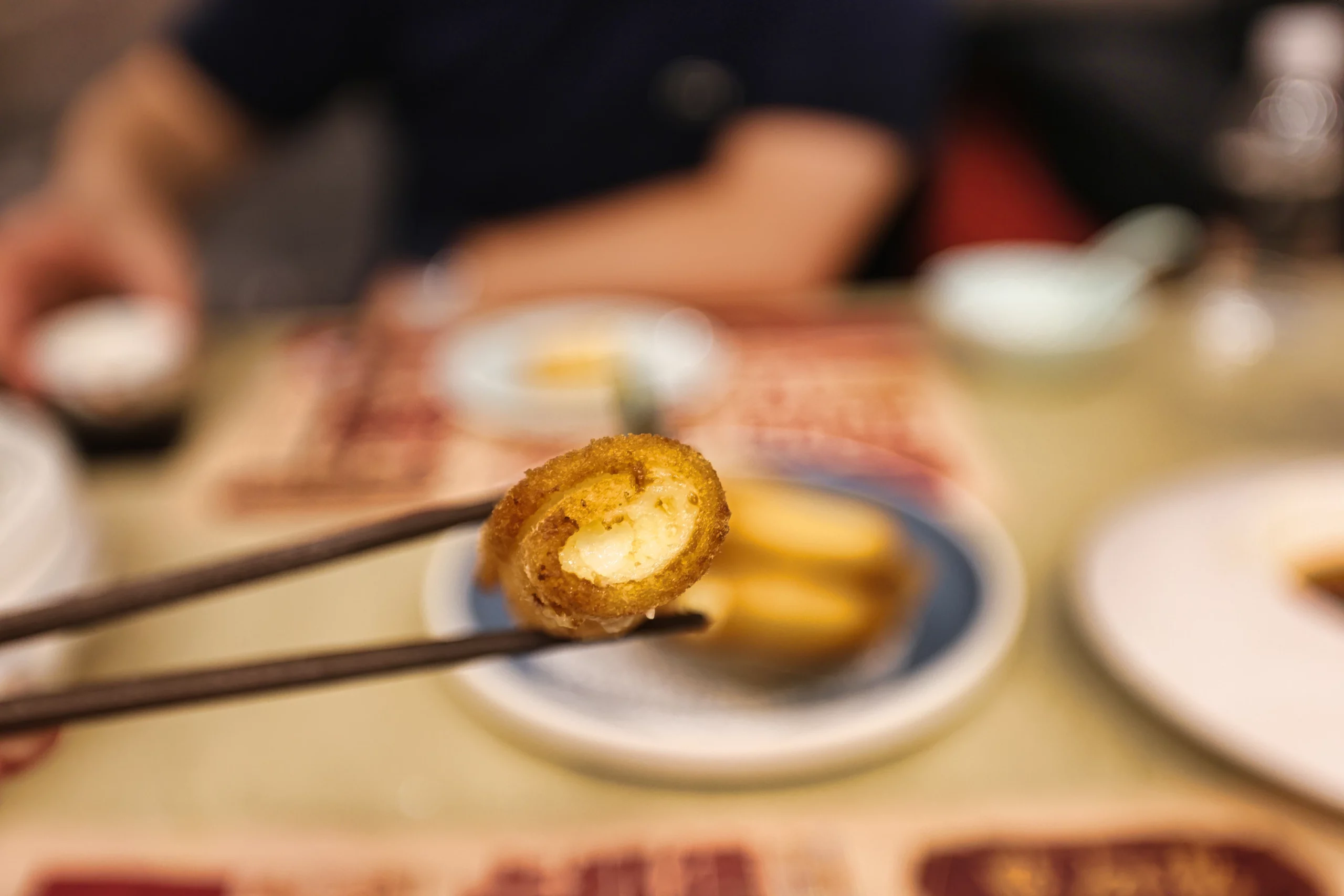 nique textured dessert with creamy filling