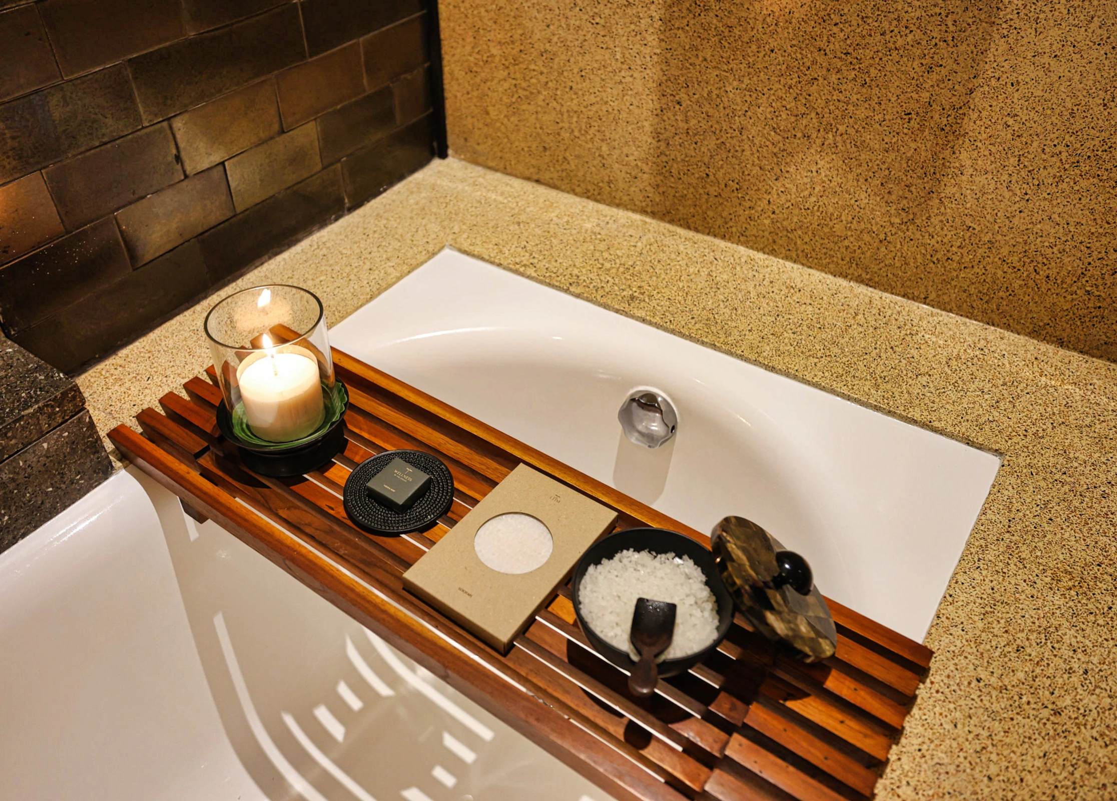 Well-stocked luxury bathroom amenities