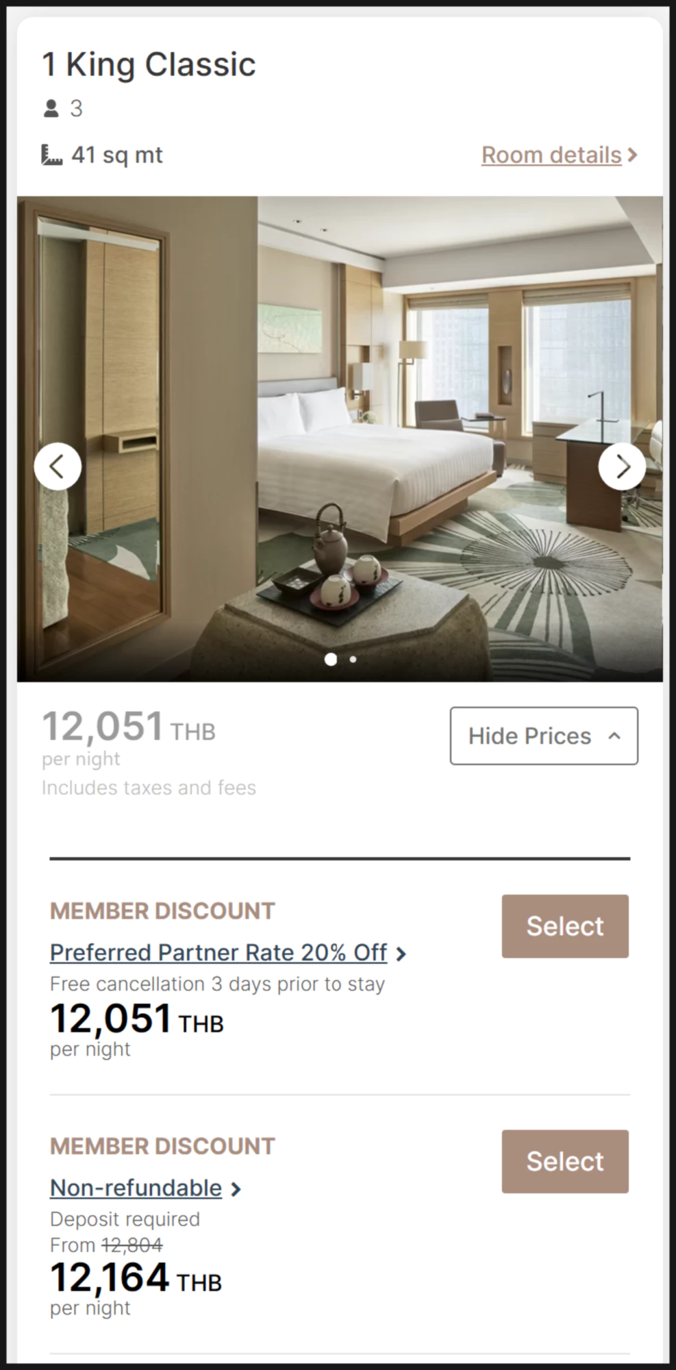 IHG Booking Search Result