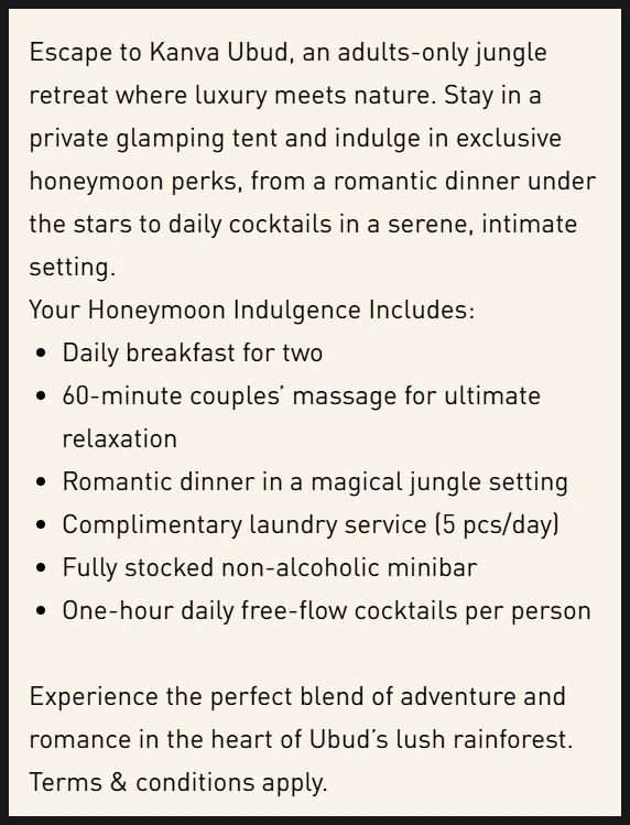 A couple enjoying cocktails with a jungle view.