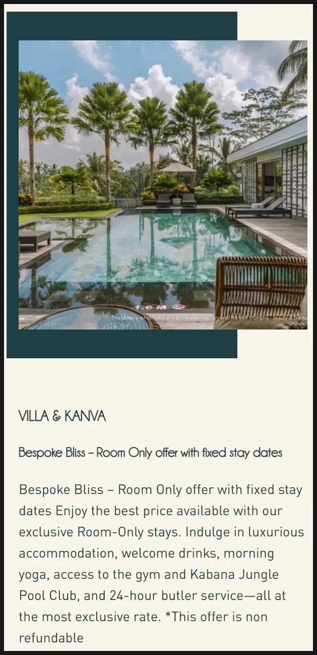 The stunning entrance to a private villa at K Club Ubud.