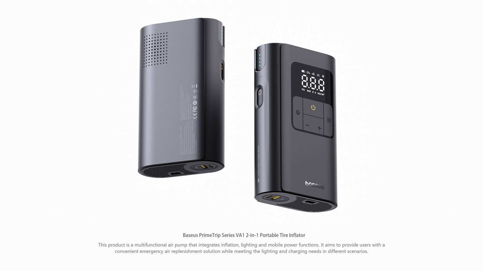 倍思 PrimeTrip系列 VA1 有線無線2合1 充氣泵-1