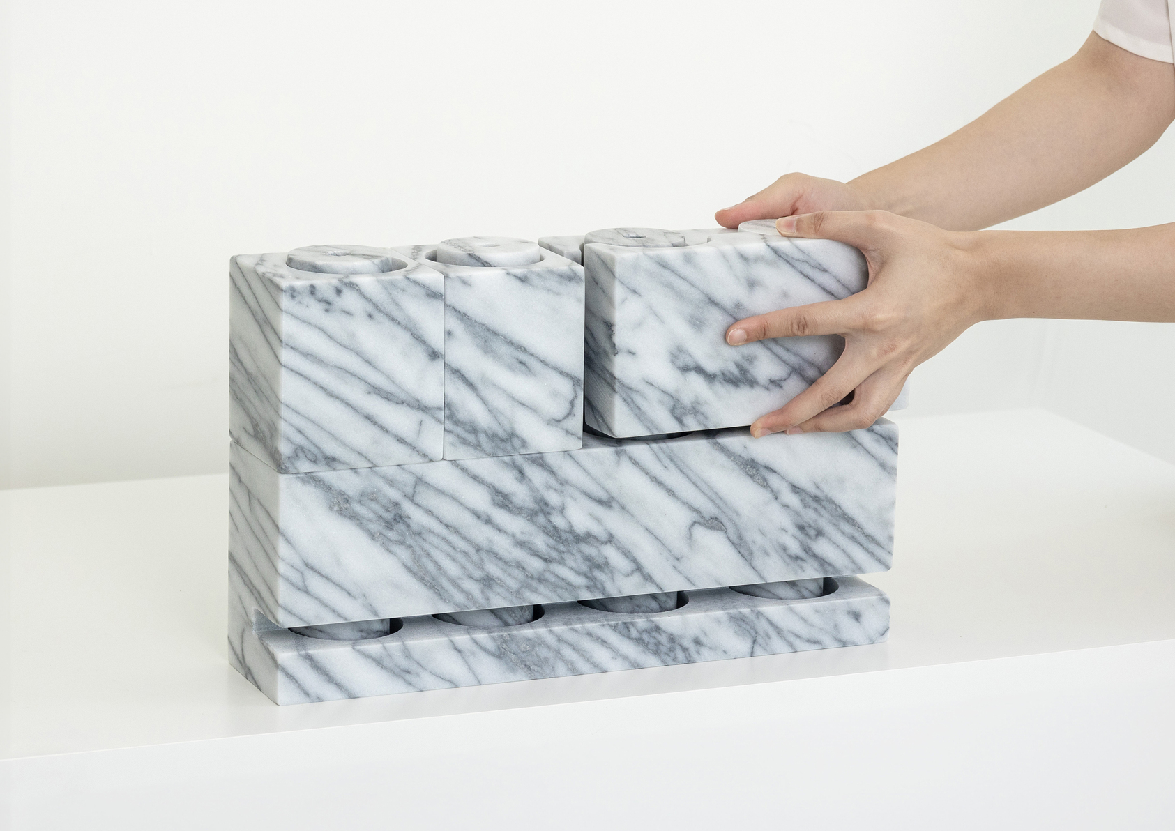 一方玄關 | 大理石玄關家具組-5