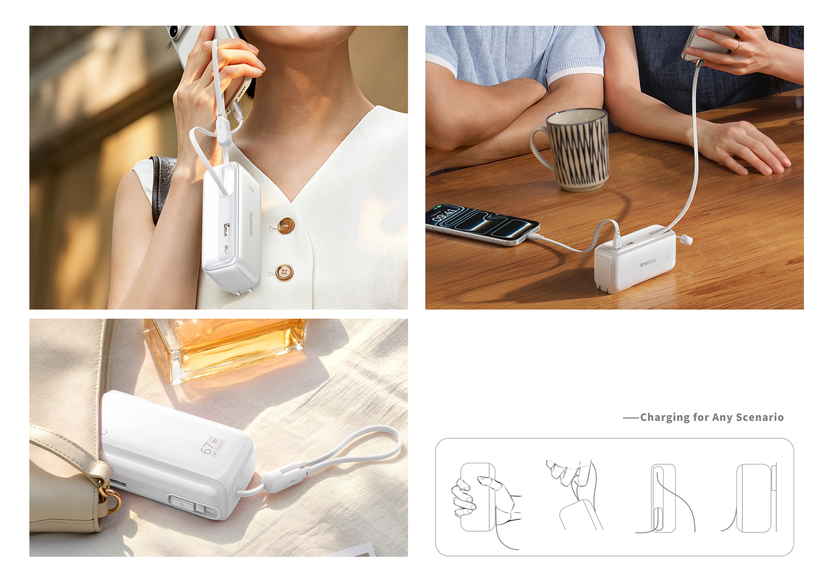 PicoGo AT31 超能充三合一伸縮線移動電源 USB-C版 10000mAh 67W-2