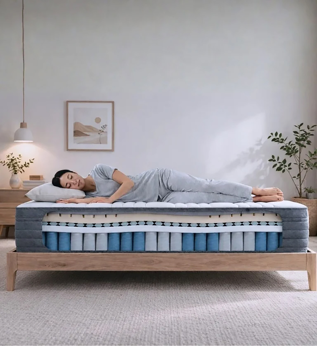 起源睡眠天然乳膠獨立筒床墊-5