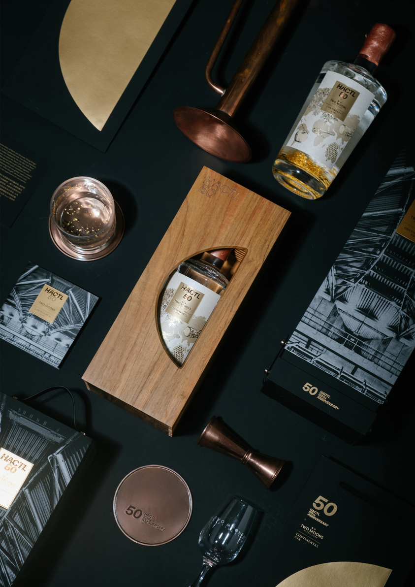 Hactl 50th Anniversary Gift Set - Two Moons Commemorative Gin -2