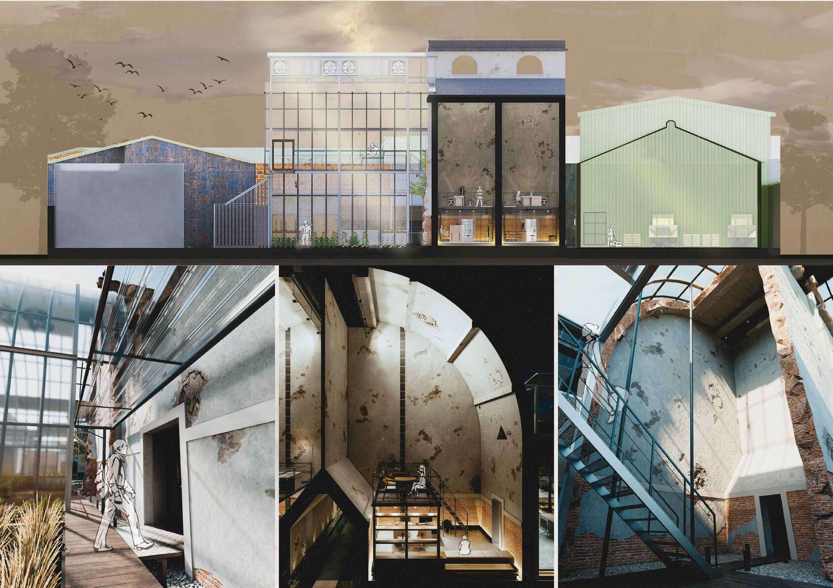 Utilize Combination - New agricultural incubation in old granaries-4