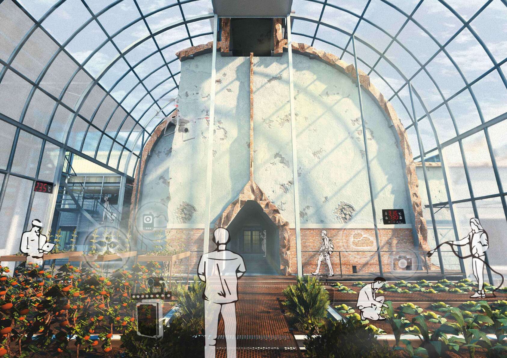 Utilize Combination - New agricultural incubation in old granaries-5