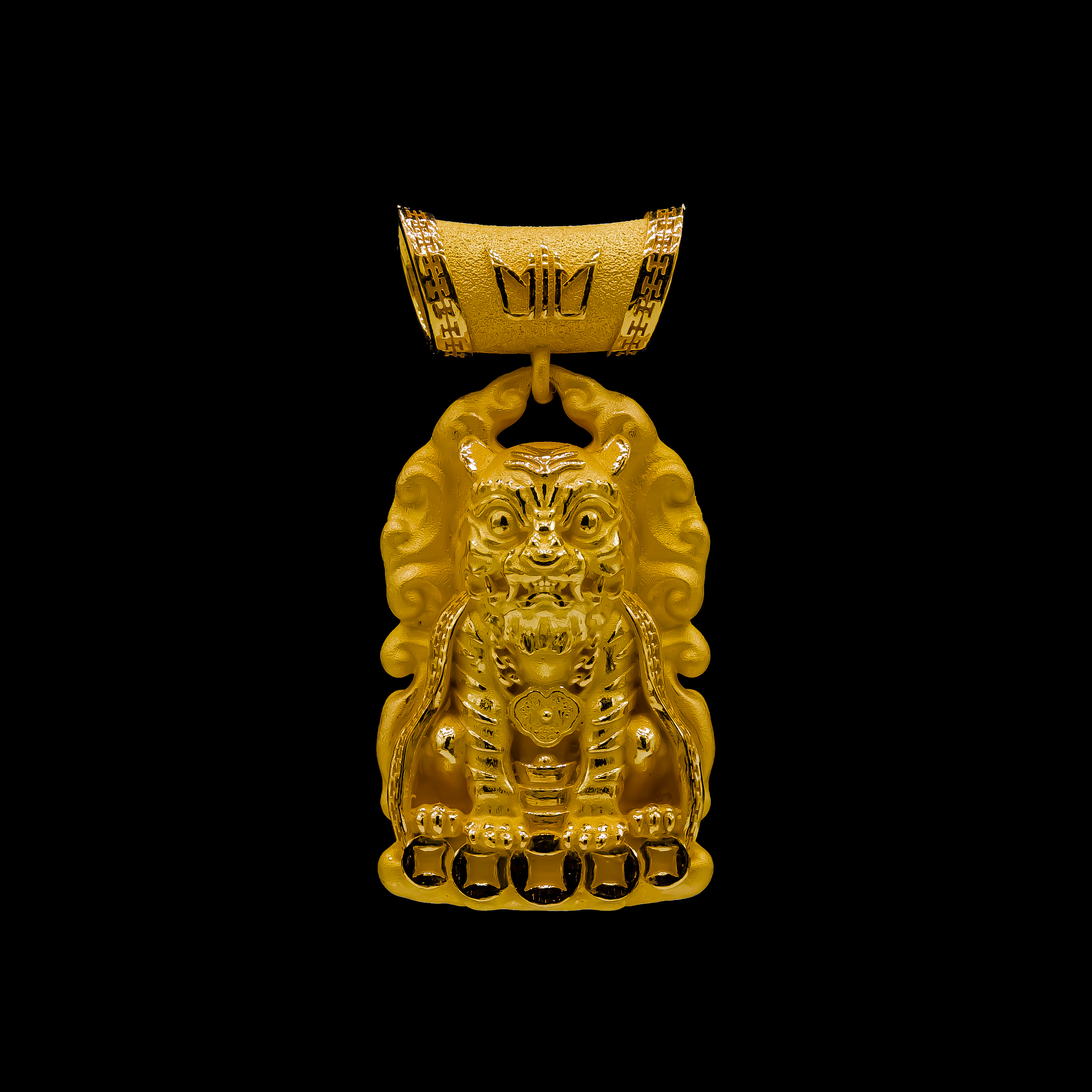 Golden Lord Tiger Pendant 金虎爺墜