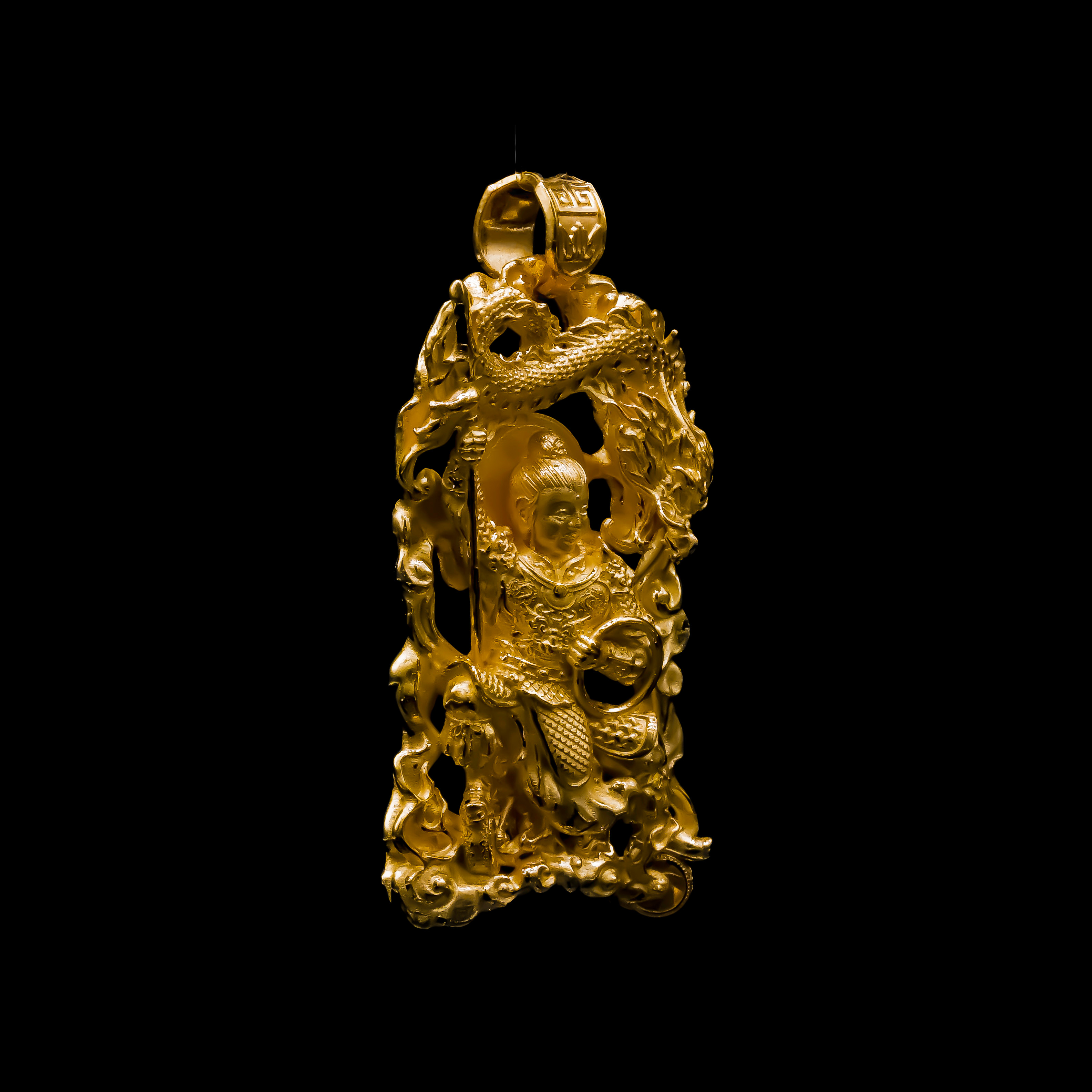 Alternative view of Nezha Marshal Pendant 哪吒三太子