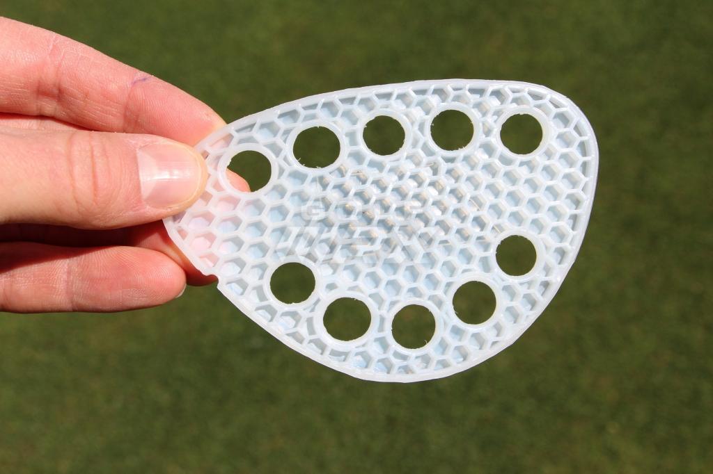 The bigger, the better. A honeycomb TPE insert improves the CG location and acoustics of the new PXG metal woods.