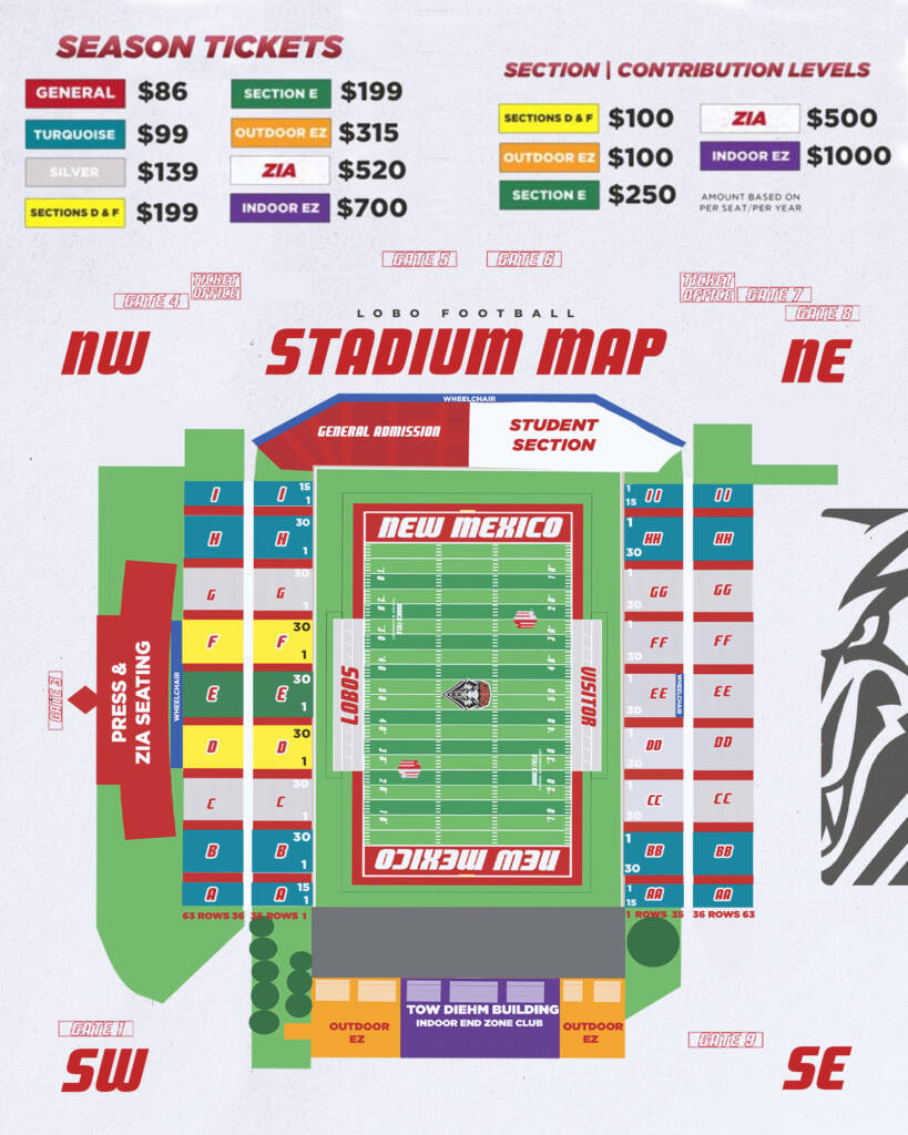 2022 Season Ticket Renewals, Albertsons Stadium Visiting Section