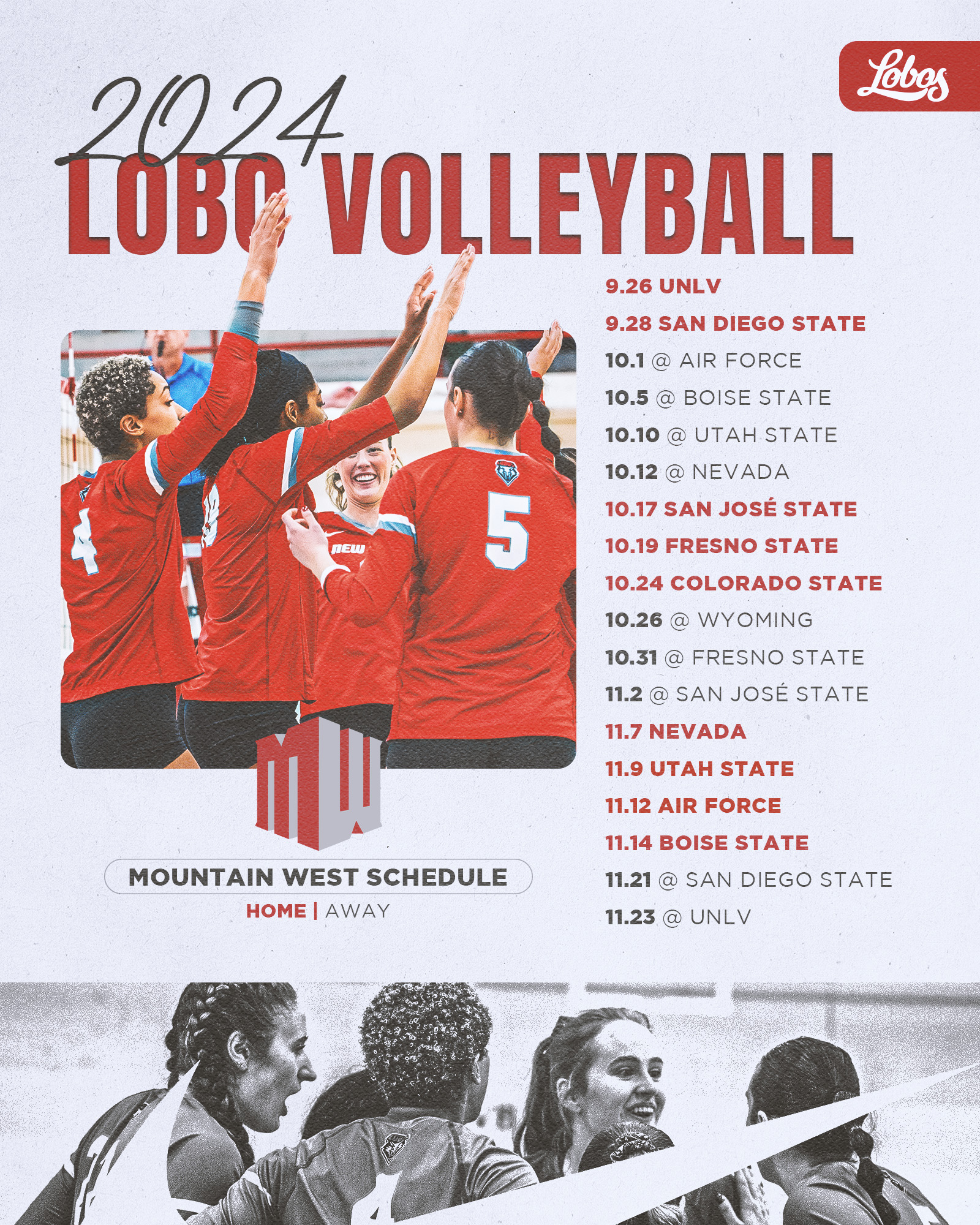 Lobo Volleyball 2024 Conference Slate Unveiled University of New