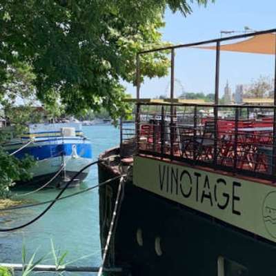 Logo Vinotage - Péniche à vins / Caviste / Epicerie Fine