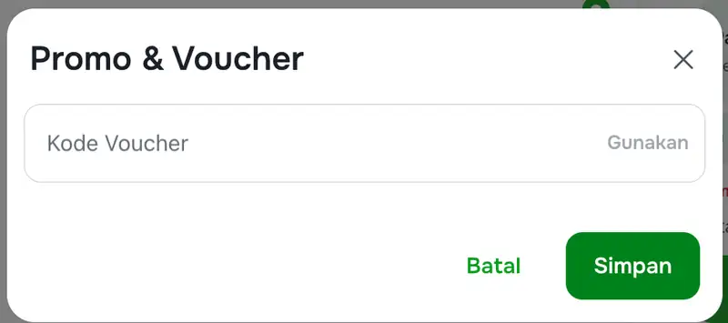 Voucher Code field at Golrox checkout