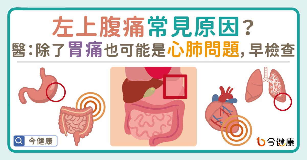 左上腹痛常見原因？醫：除了胃痛也可能是心、肺問題，早檢查。