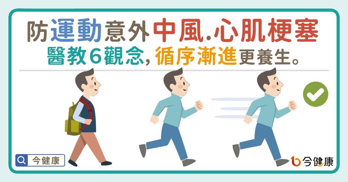 防運動意外中風、心肌梗塞！醫教６觀念，循序漸進更養生。