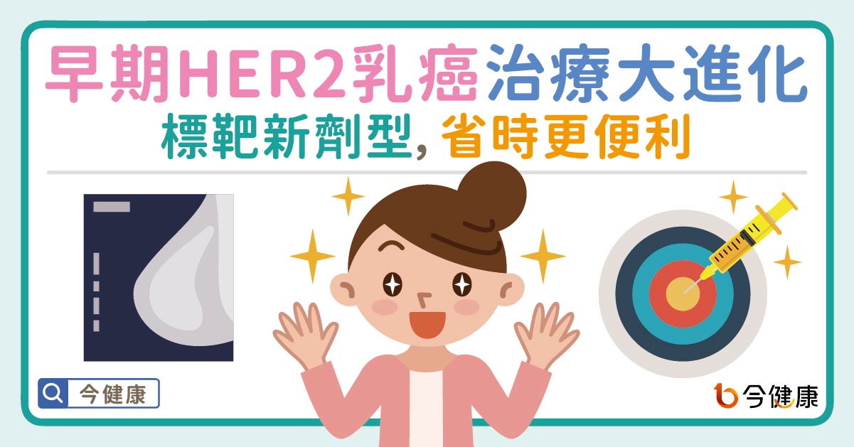 早期HER2乳癌治療大進化！標靶新劑型，省時更便利