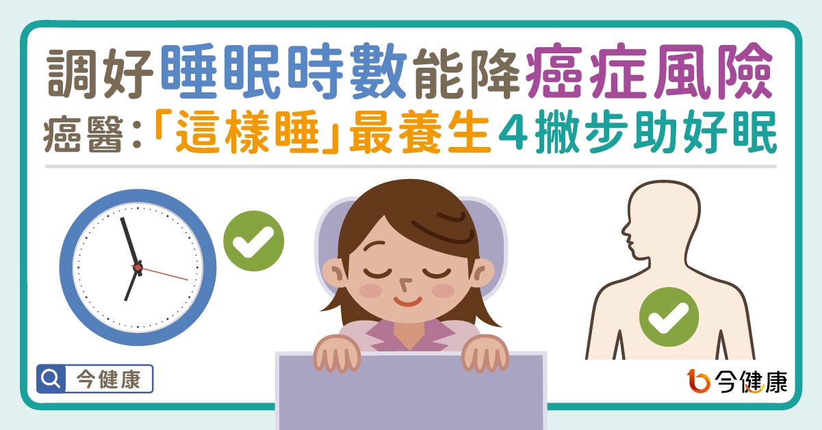 調好「睡眠時數」能降癌症風險！癌醫：「這樣睡」最養生，４撇步助好眠