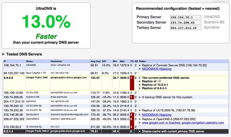 namebench windows 7