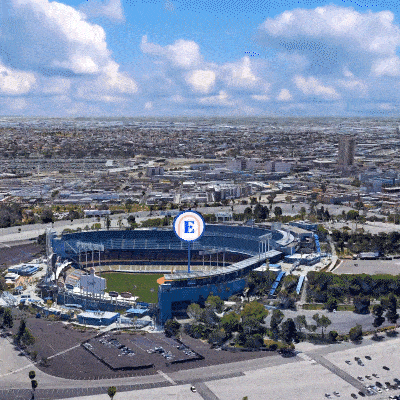 An Aerial View of Dodger Stadium