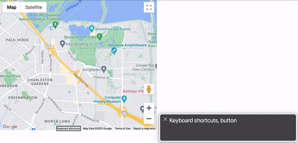 Demonstration of keyboard shortcuts used for tilt and rotate