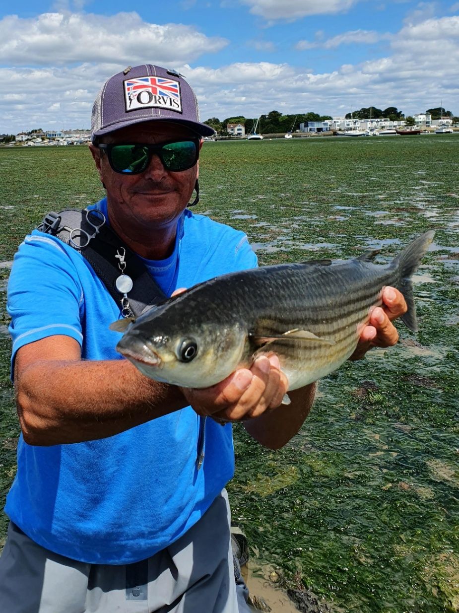 It's more exciting catching mullets with a fishing pole instead of