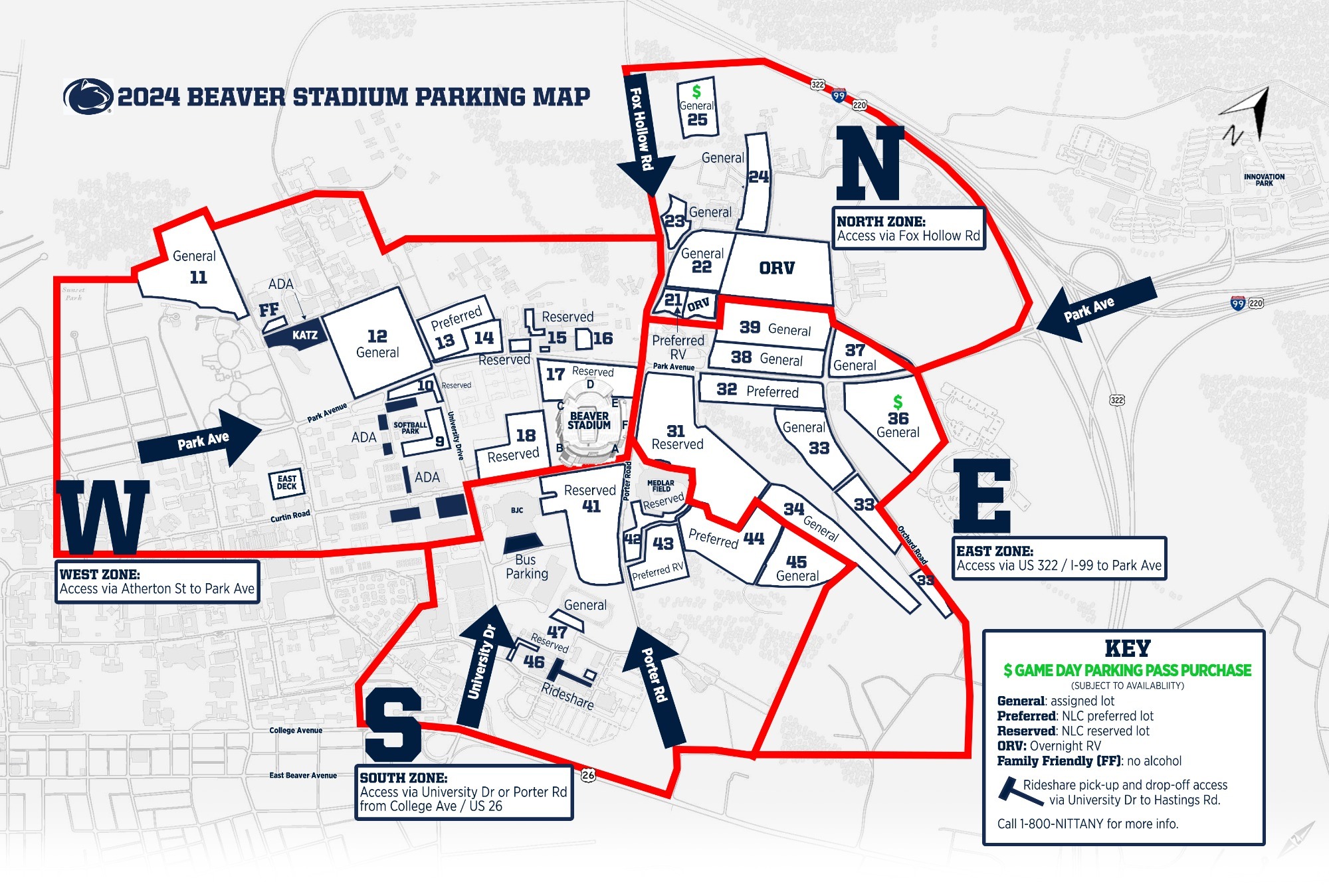 2024 Football Parking Map (6-2-24)