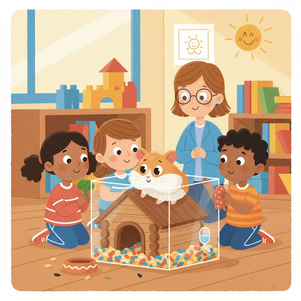 The Shy Hamster illustration