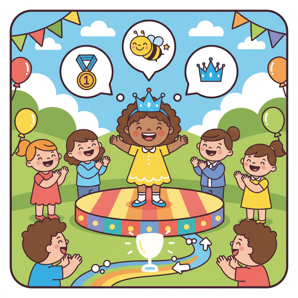 Illustration for The Spelling Bee: She made it through round after round, feeling more confident with each correct …