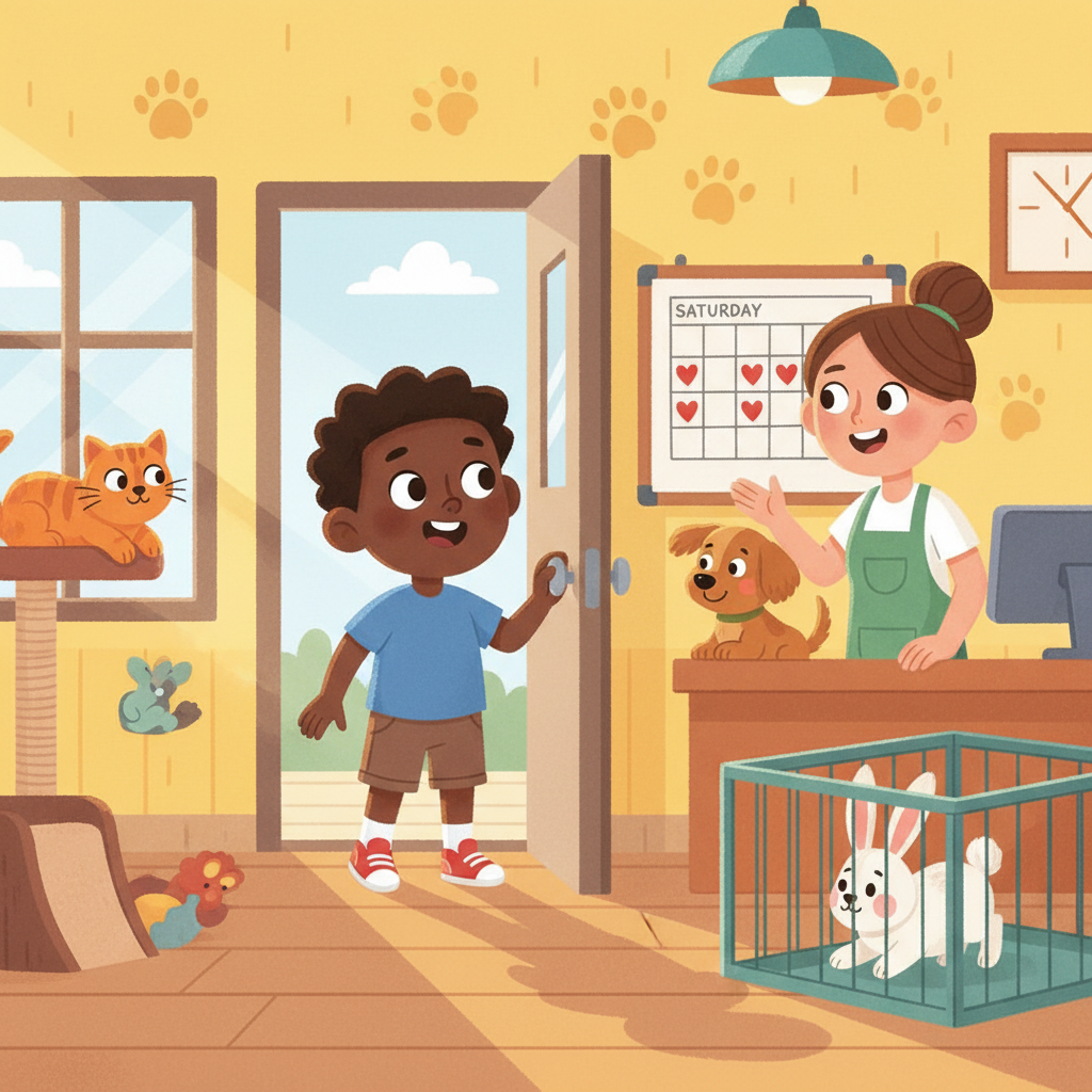 Helping at the Shelter illustration