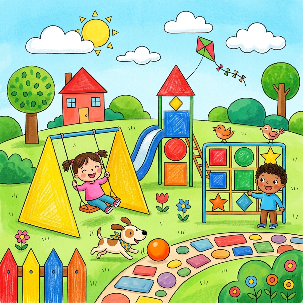 Illustration for Shapes All Around: How many shapes can you find today?