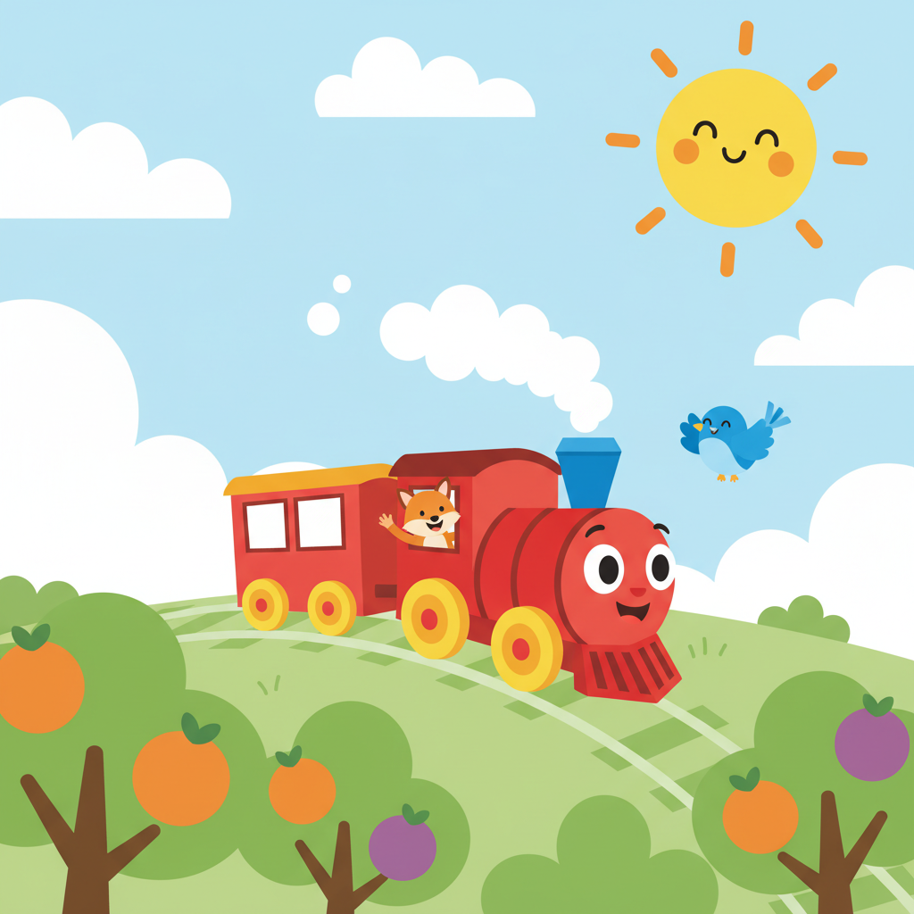 Illustration for Things That Go: A loud train.
