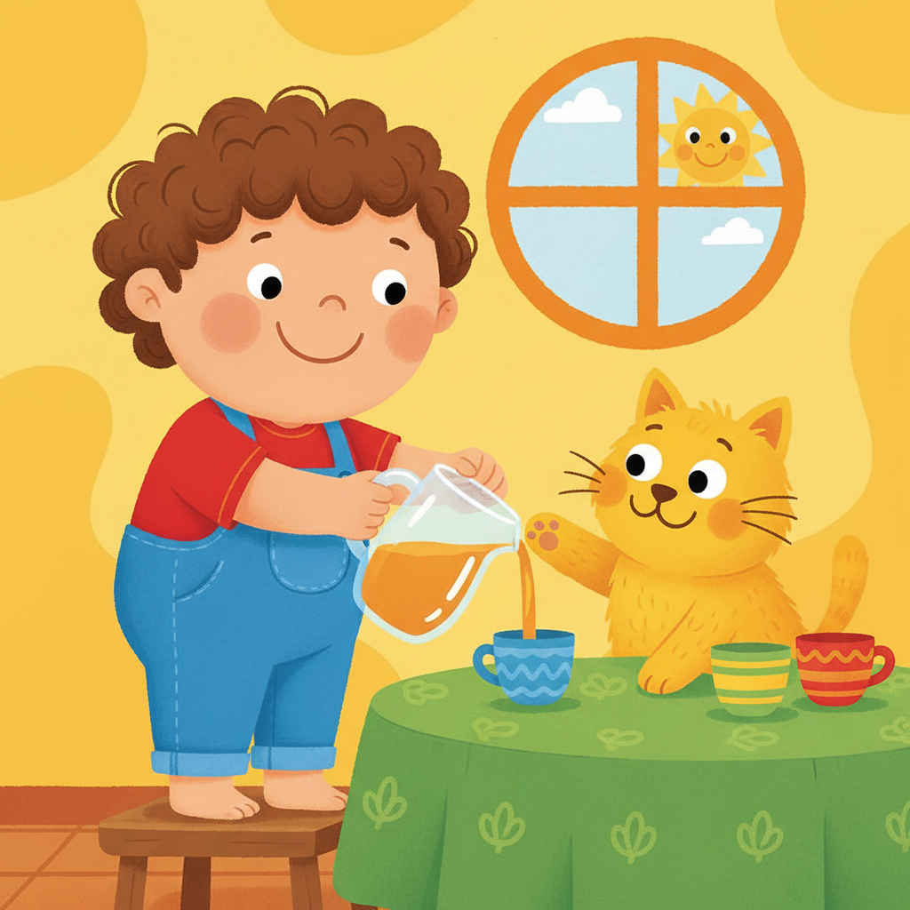 Illustration for I Can Help: I help pour.