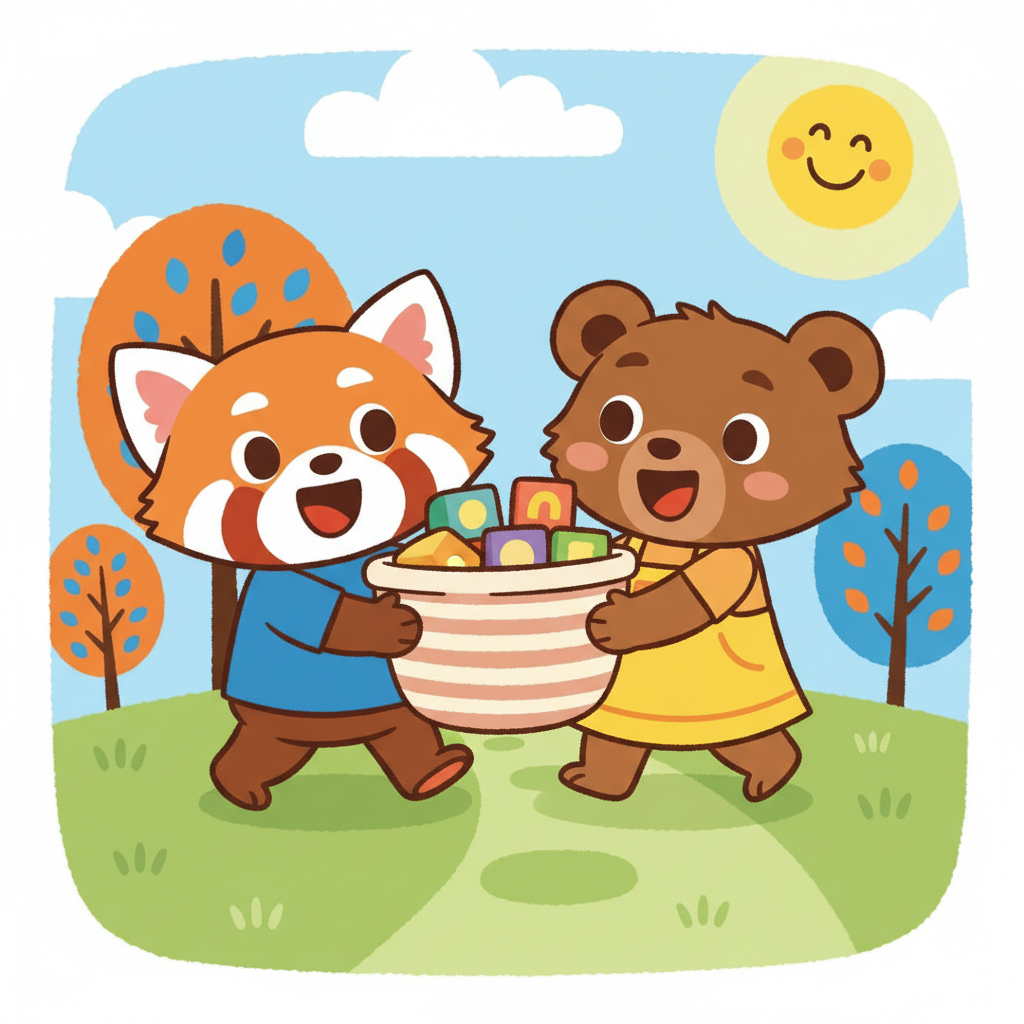 Illustration for I Can Help: I help carry.