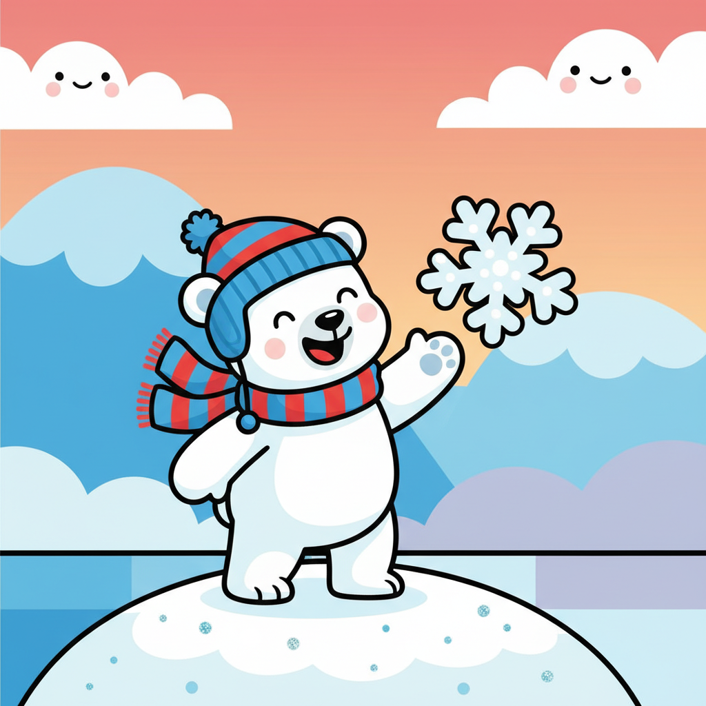 Illustration for Hot and Cold: Cold snow!