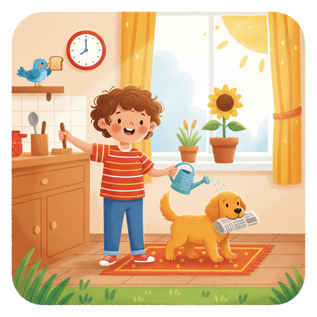 Illustration for Morning Helpers