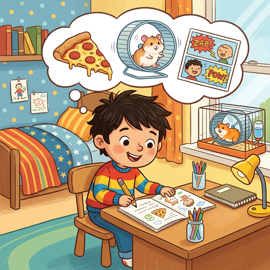Illustration for The Pen Pal: Kai did not know what to write at first. He stared at the blank paper for ten mi…