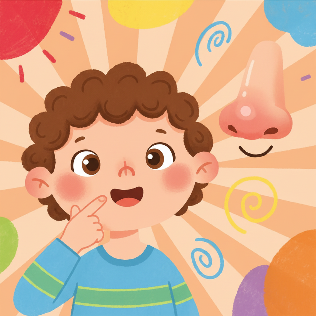 Illustration for On My Face: One nose.