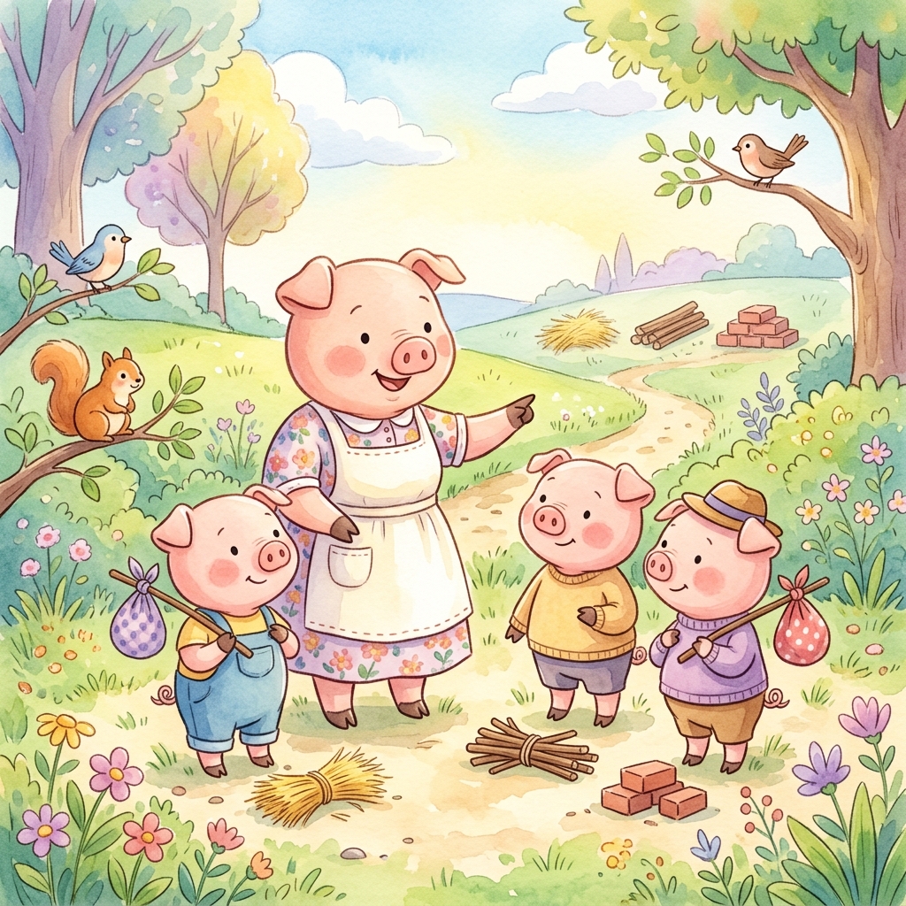 The Three Little Pigs and the Big, Huff-Puff Wolf