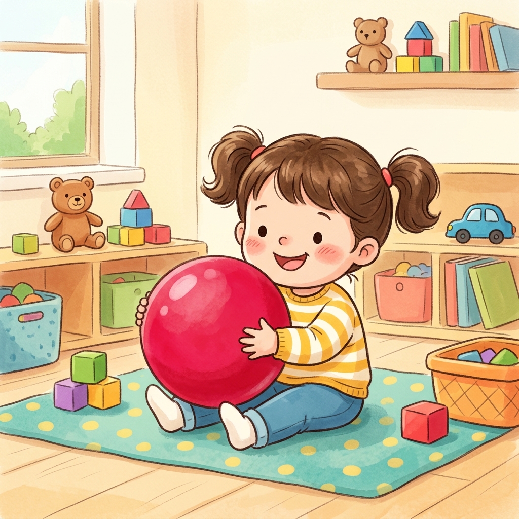 Illustration for My Toys: My red ball.