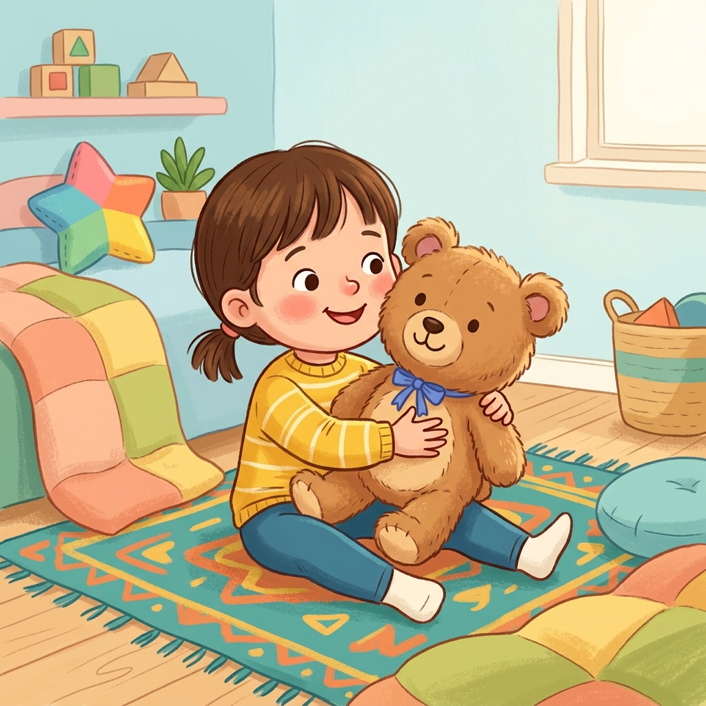 Illustration for My Toys: My soft bear.