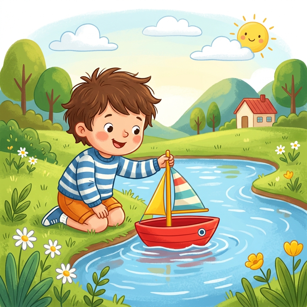 Illustration for My Toys: My toy boat.