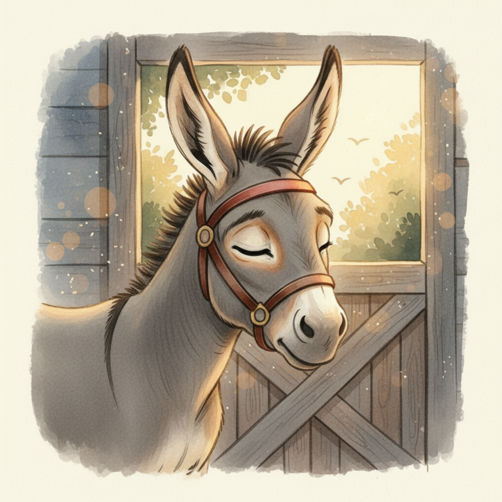 Illustration for The Bremen Town Musicians: One crisp morning, as the sun began to spread its warm, golden butter across the…