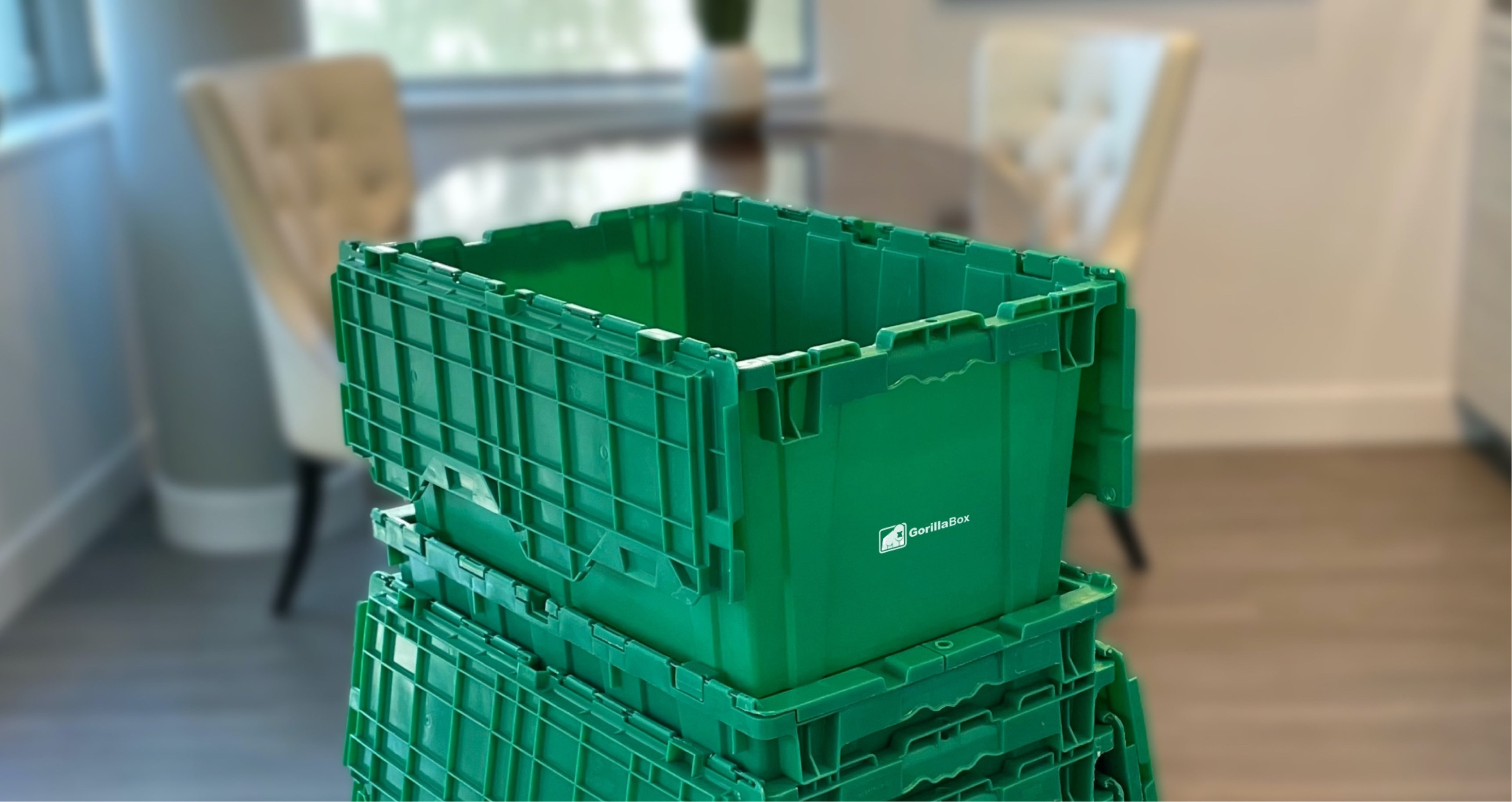 Rent Green Plastic Moving Boxes & Containers