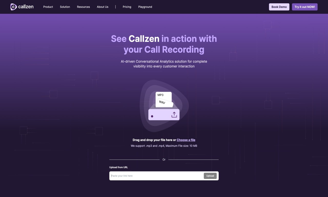 App page of CallZen
